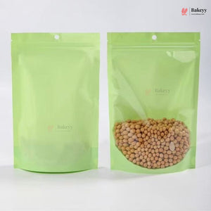 Transparent Front with Pastel Stand-Up Ziplock Pouch | Multiple Colors | Pack of 100