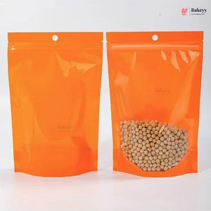 Transparent Front with Pastel Stand-Up Ziplock Pouch | Multiple Colors | Pack of 100