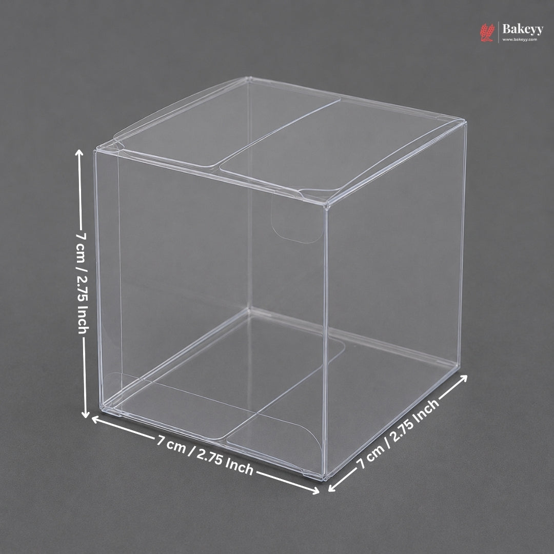 Clear acrylic box with dimensions on a gray background, featuring the Bakeye brand.