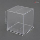 Clear acrylic box with dimensions on a gray background, featuring the Bakeye brand.
