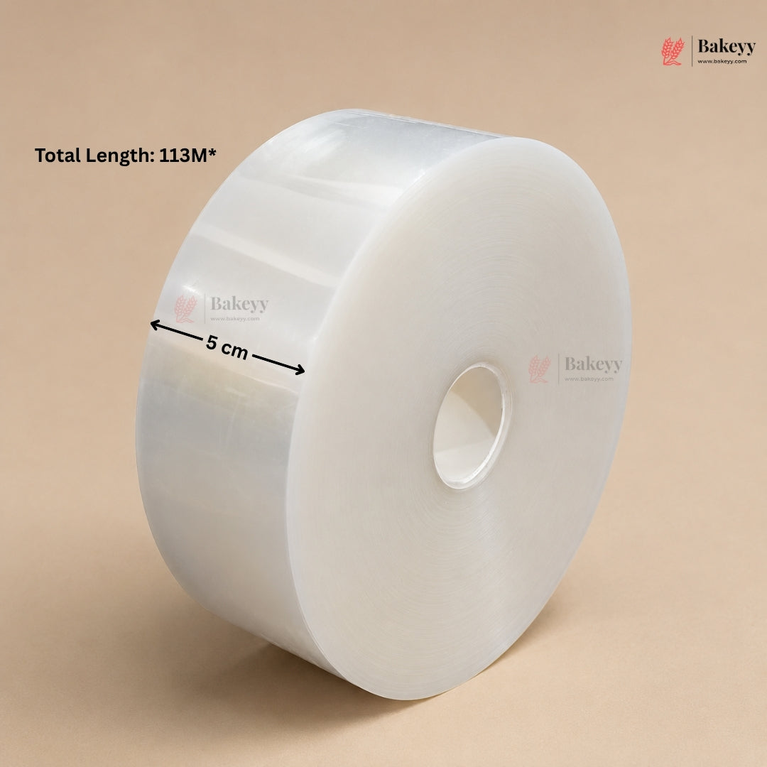 Transparent Cake Collar Roll | 5 cm x 113 Meter | Mousse, Pastry & Dessert Collar | Pack of 1