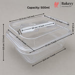 Transparent Plastic Serving & Storage Container with Spoon | Multiple Capacities | Pack of 50