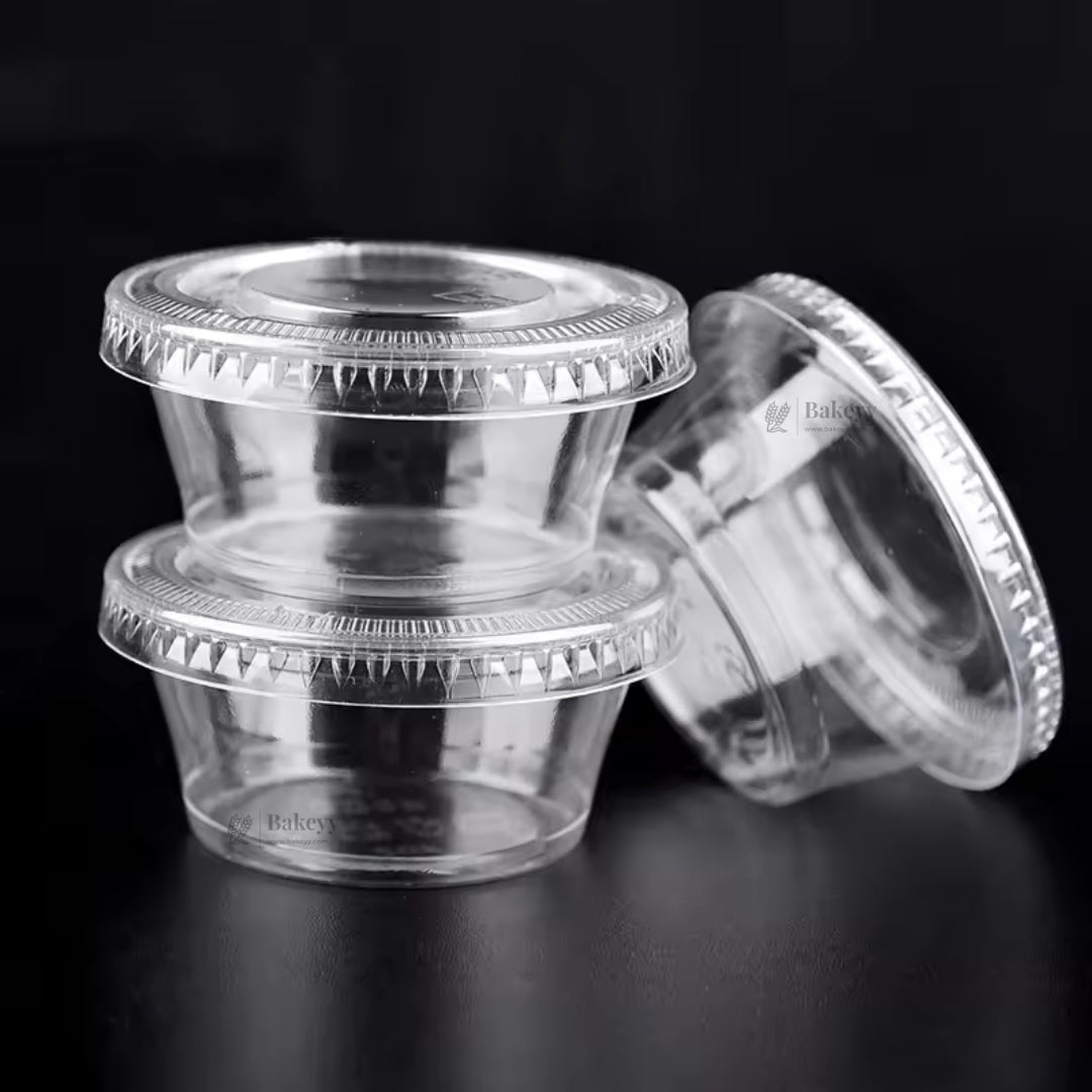Transparent Dessert Cup with Lid | Clear Plastic Mousse & Pudding Cup | Multipurpose Food Packaging | Pack of 100