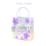 Dream Flower Frosted Transparent Gift Bags With Handle | Pack of 10