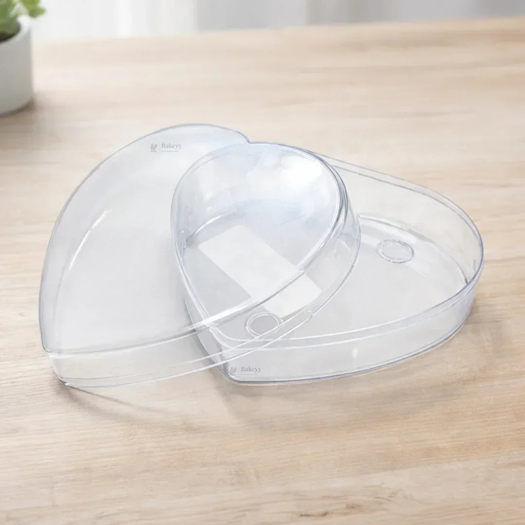 Transparent Heart Shape Plastic Gift Box with Lid | Clear Packaging Box for Chocolates & Hampers | Pack of 1 - Bakeyy.com - India - Transparent Heart Shape Plastic Gift Box with Lid | Clear Packaging Box for Chocolates & Hampers | Pack of 1 - Default Title 50.00