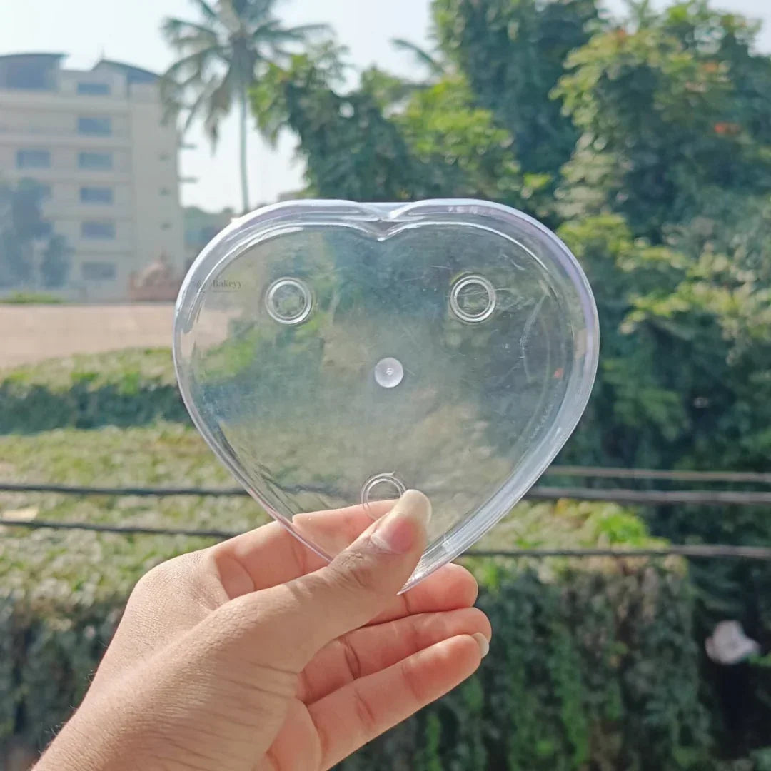 Transparent Heart Shape Plastic Gift Box with Lid | Clear Packaging Box for Chocolates & Hampers | Pack of 1 - Bakeyy.com - India - Transparent Heart Shape Plastic Gift Box with Lid | Clear Packaging Box for Chocolates & Hampers | Pack of 1 - Default Title 50.00