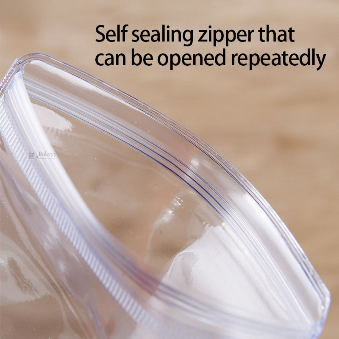 Transparent PVC Ziplock Pouch | Jewellery & Small Accessories | Multi-Size Assorted Pack | Pack of 100