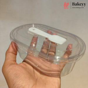 Transparent Plastic Serving & Storage Container with Spoon | Pack of 50
