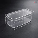 Acrylic Transparent Rectangular Box with Lid | Clear Storage & Dessert Box | 2 Sizes Available | Pack of 6