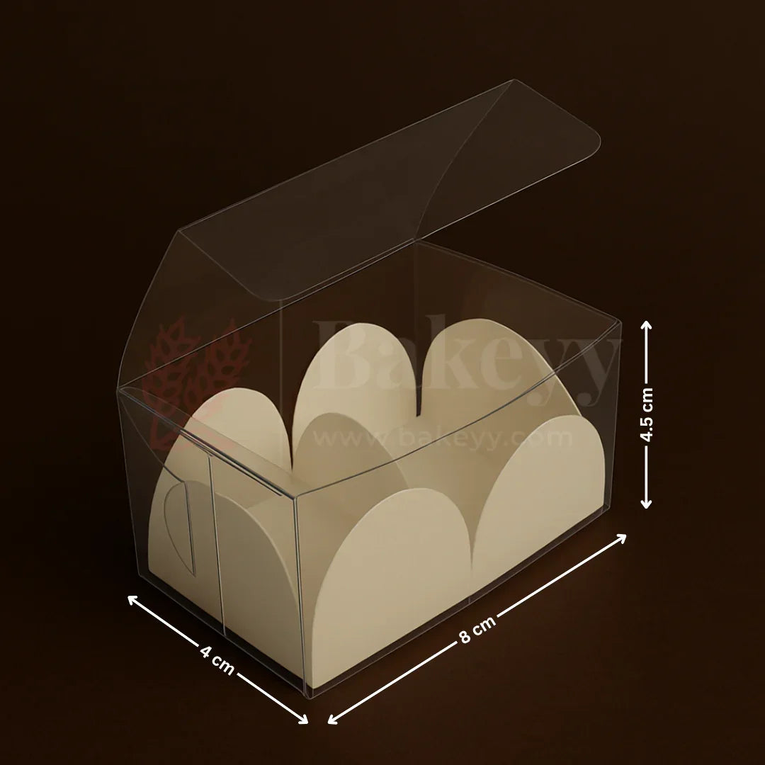 Two Cavity Transparent Chocolate Box | Pack of 100 - Bakeyy.com - India - Two Cavity Transparent Chocolate Box | Pack of 100 - Default Title