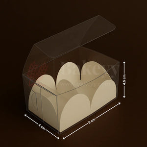 Two Cavity Transparent Chocolate Box | Pack of 100 - Bakeyy.com - India - Two Cavity Transparent Chocolate Box | Pack of 100 - Default Title