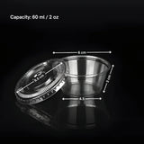 60ml & 90ml - Transparent Dessert Cup with Lid | Clear Disposable Cup | Dessert Packaging | Pack of 100