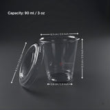 60ml & 90ml - Transparent Dessert Cup with Lid | Clear Disposable Cup | Dessert Packaging | Pack of 100