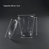 60ml & 90ml - Transparent Dessert Cup with Lid | Clear Disposable Cup | Dessert Packaging | Pack of 100 - Bakeyy.com - India - 60ml & 90ml - Transparent Dessert Cup with Lid | Clear Disposable Cup | Dessert Packaging | Pack of 100 - 90ml 440.00