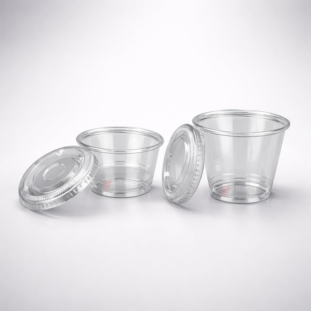 60ml & 90ml - Transparent Dessert Cup with Lid | Clear Disposable Cup | Dessert Packaging | Pack of 100