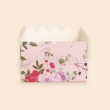 Light Pink Floral Print 1 Brownie Box With Transparent Lid | Pack of 50