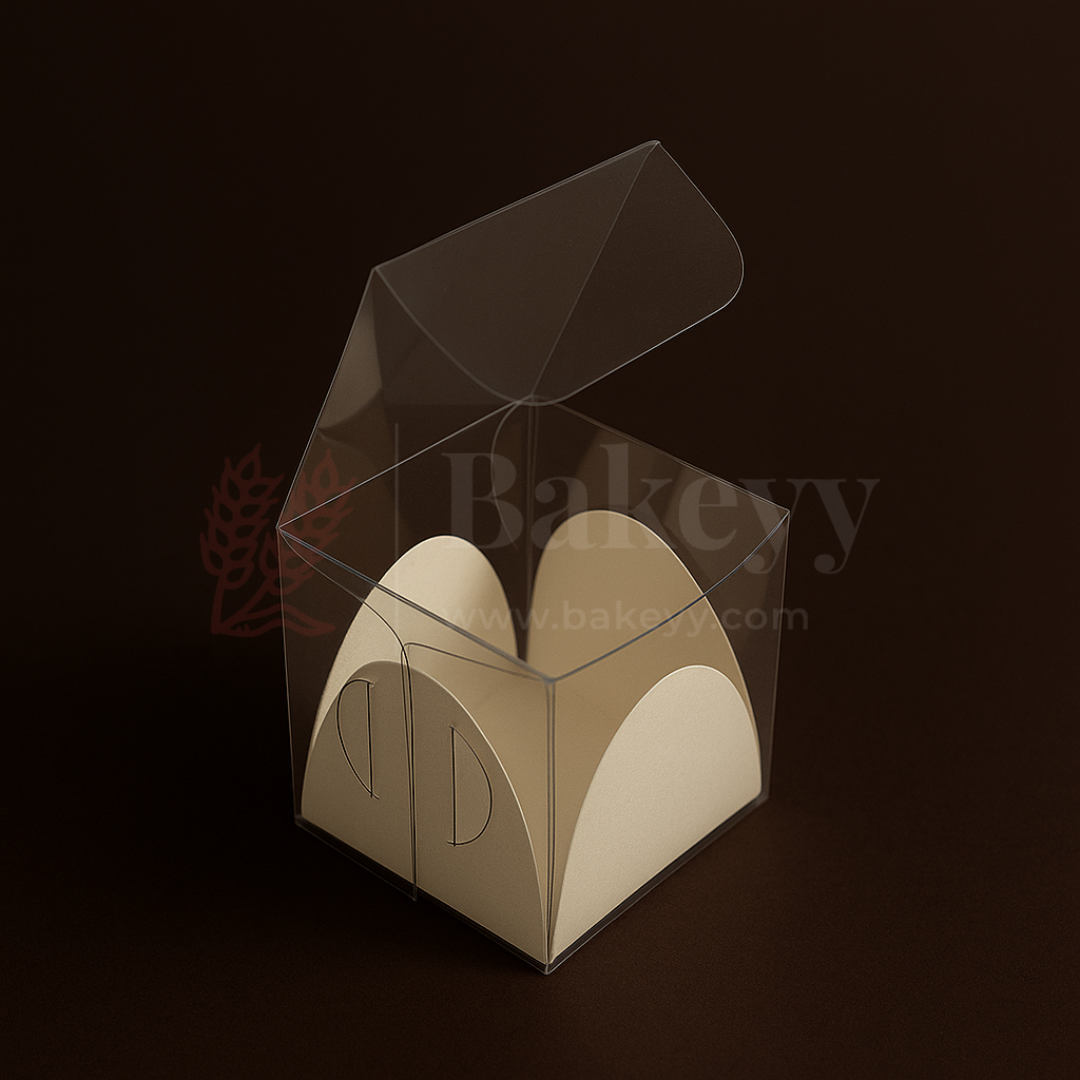 One Cavity Transparent Chocolate Box | Pack of 100