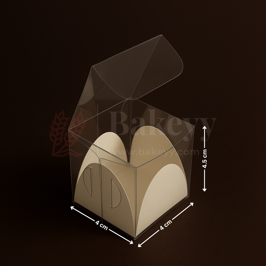 One Cavity Transparent Chocolate Box | Pack of 100