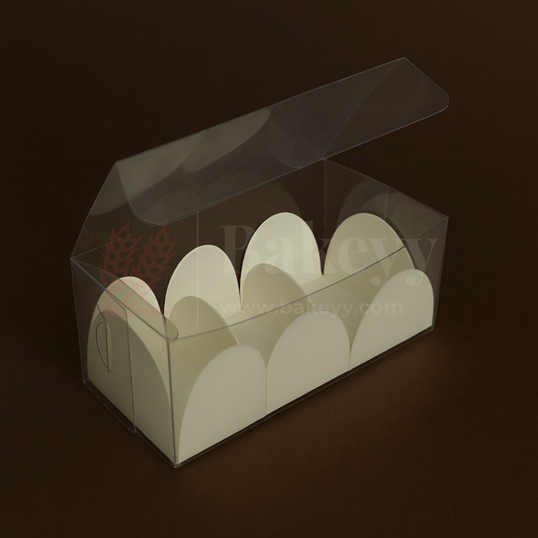 Three Cavity Transparent Chocolate Box | Pack of 100