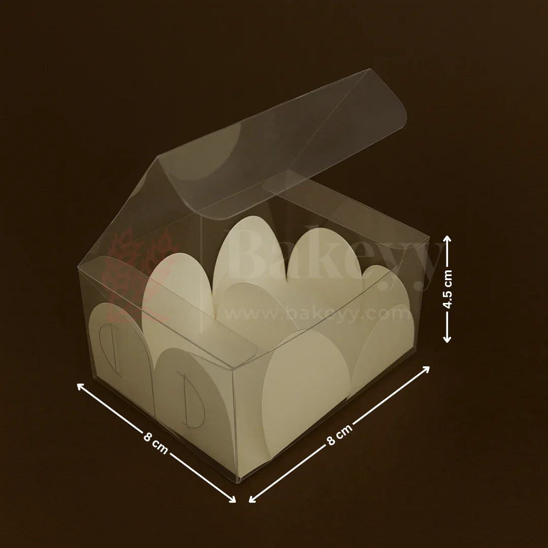 Four Cavity Transparent Chocolate Box | Pack of 100 - Bakeyy.com - India - Four Cavity Transparent Chocolate Box | Pack of 100 - Default Title