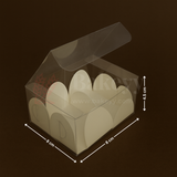 Four Cavity Transparent Chocolate Box | Pack of 100