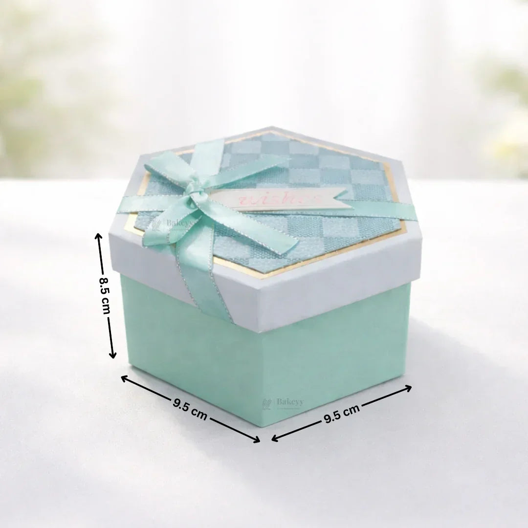 Turquoise_Hexagon_Gift_Box_with_Ribbon6 - Bakeyy.com