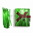 Metallic Ribbon Twist Ties | Shiny Ribbon Twisters for Sweets & Hampers | Pack of 350 - Bakeyy.com - India - Metallic Ribbon Twist Ties | Shiny Ribbon Twisters for Sweets & Hampers | Pack of 350 - Green