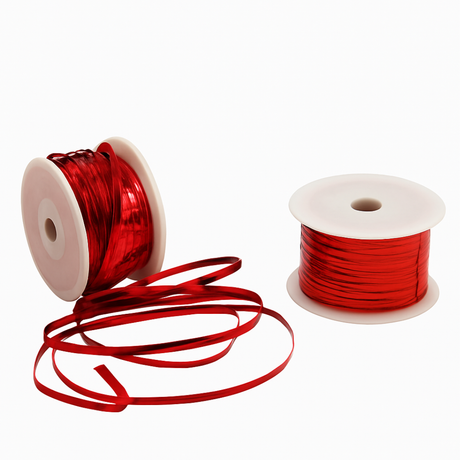 Premium Twist Tie Roll | Decorative Wire Ribbon for Festive & Bakery Packaging - Bakeyy.com - India - Premium Twist Tie Roll | Decorative Wire Ribbon for Festive & Bakery Packaging - Red