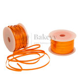 Premium Twist Tie Roll | Decorative Wire Ribbon for Festive & Bakery Packaging - Bakeyy.com - India - Premium Twist Tie Roll | Decorative Wire Ribbon for Festive & Bakery Packaging - Orange