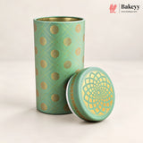 7x15 cm | Mint Green Golden Mandala Premium Storage Tin | Pack of 1