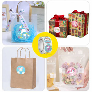 UnicornThemeRoundStickerRoll_2 - Bakeyy.com