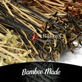 4 Inch/10cm Bamboo Knot Picks |Black Colour | Cocktail Skewers Eco Friendly Completely Biodegradable | Adding Cocktail | Pack Of 100