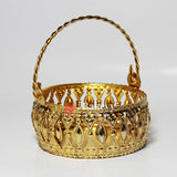 4 inch| Gold Plated Decorative Baskets For Gifts - Gift Baskets For Dry Fruits ,Gift Hampers, Return Gift for wedding, Anniversary, Birthday, house warming - Bakeyy.com - India - 4 inch| Gold Plated Decorative Baskets For Gifts - Gift Baskets For Dry Fruits ,Gift Hampers, Return Gift for wedding, Anniversary, Birthday, house warming - Default Title