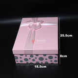 Valentine Gift |Rectangle Shape Gift Box with Ribbon | Grey | Pink | White | Red (Small) - Bakeyy.com - India - {{ variant.name }}