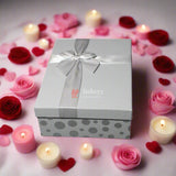 24x16x6.5 cm | Valentine Gift |Rectangle Shape Gift Box with Ribbon | Grey | Pink | White | Red (Medium) (Copy) - Bakeyy.com - India - {{ variant.name }}