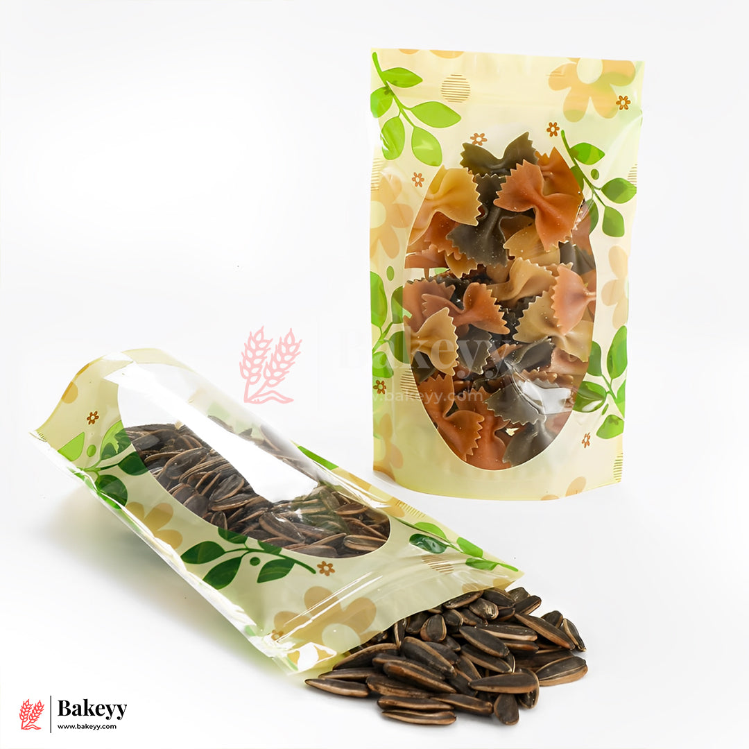 2 kg | Zip Lock Pouch | Printed With Window | 20x30 CM | Standing Pouch |  Pack of 100