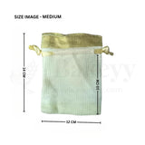 Foam Jute Potli Bag with Golden Top Border| Pack of 25