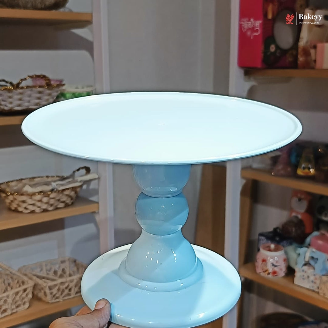 10 Inch Round | Detachable 2 Piece Cake Stand | Light Blue | 1 Piece
