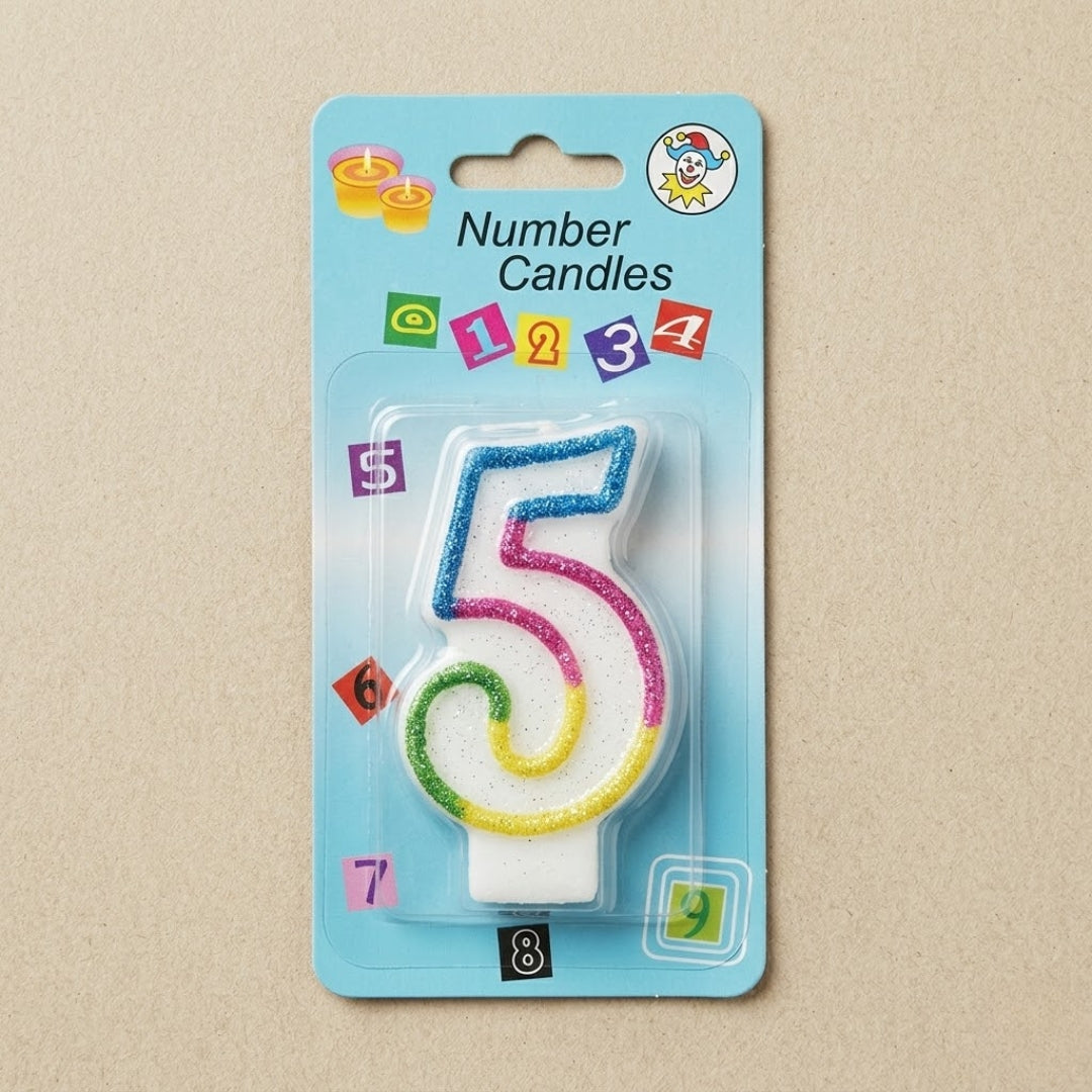 Number Rainbow Candle | For Birthday, Wedding Party & Cake Decoration | Pack of 1