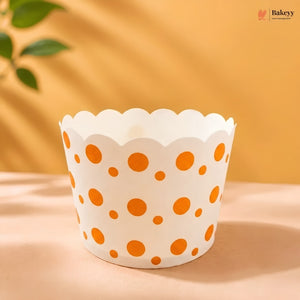 5 Cm | Dot Printed Scallop Edge Cupcake Liners | Paper Cupcake Baking Cups | Pack of 50