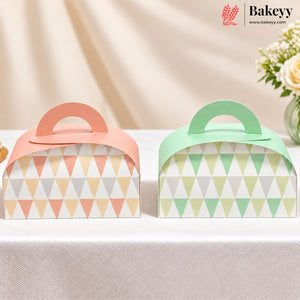 Dome Handle Gift Box – 13 x 7.5 cm | Festive & Diwali Return Favor Packaging| Pack of 10