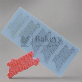 Silicon Garnishing Transfer Sheet Mould Happy Birthday Shape Design 5 in 1 - Bakeyy.com - India - Silicon Garnishing Transfer Sheet Mould Happy Birthday Shape Design 5 in 1 - Default Title