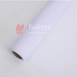 Square Mesh Florist Flower Floral Outer Bouquet Packaging Material - Bakeyy.com - India - Square Mesh Florist Flower Floral Outer Bouquet Packaging Material - White