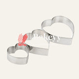 Heart Cake Ring Stainless Steel Cutter for Cake| Tier Cake | Fondant Cutter (3pc Set)