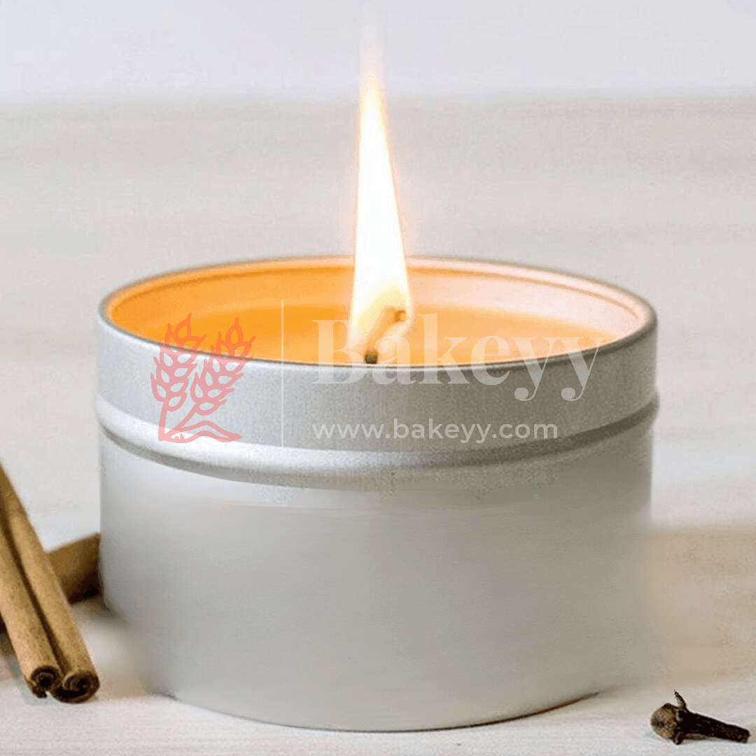 5x4 cm Empty Candle Tin Box | Luxury Tin | Pack of 12 | - Bakeyy.com - India - 5x4 cm Empty Candle Tin Box | Luxury Tin | Pack of 12 | - Silver