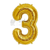 Metallic Gold Number Foil Balloon | Party Decoration | 1 Piece - Bakeyy.com - India - Metallic Gold Number Foil Balloon | Party Decoration | 1 Piece - 3 30.00