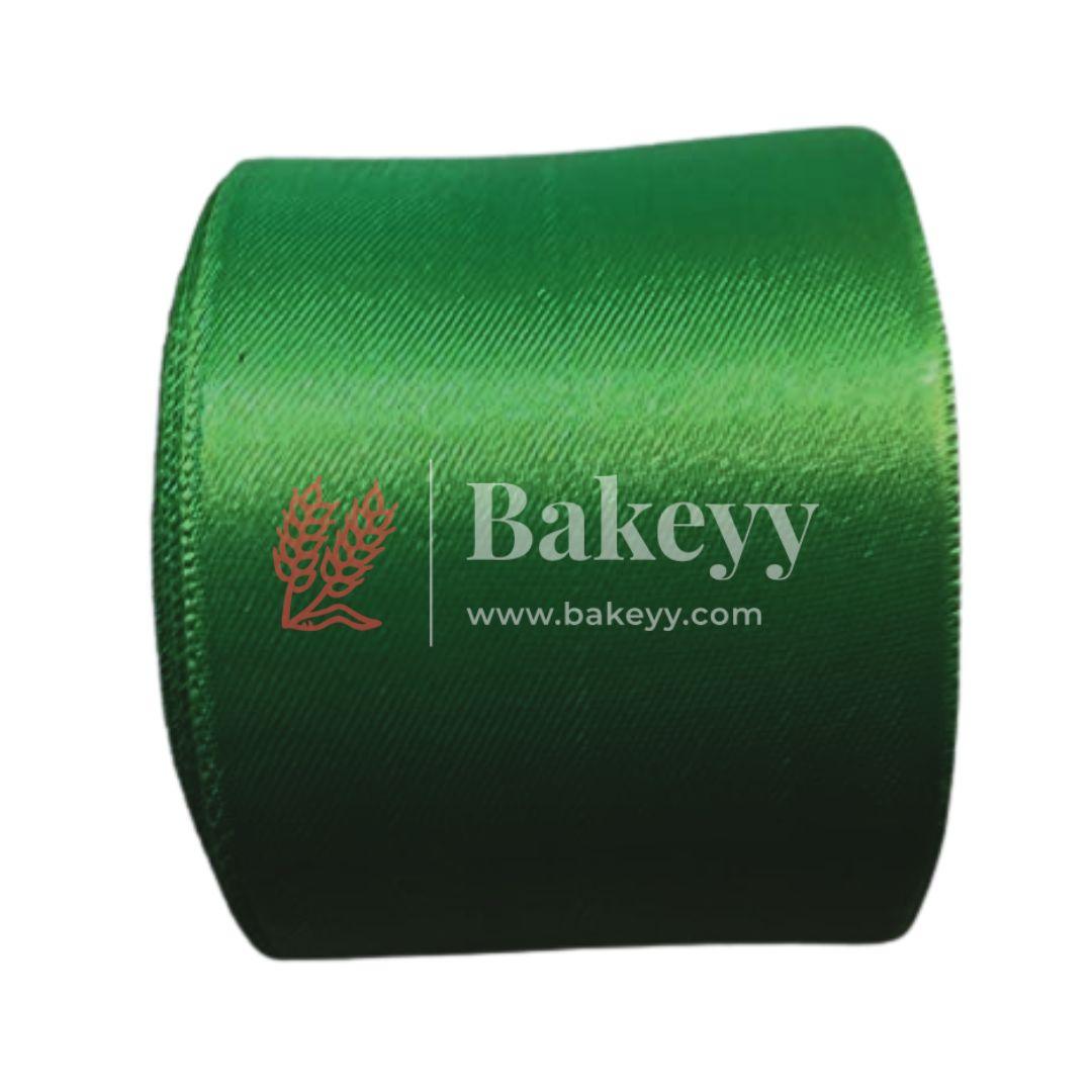 Cloth Satin ribbon for decoration | Gift wrapping | School project works | Opening ribbon | Multi-purpose use - Bakeyy.com - India - Cloth Satin ribbon for decoration | Gift wrapping | School project works | Opening ribbon | Multi-purpose use - Dark Green