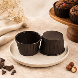 Brown Cupcake Mould | Chocolava Cup Mould |Cup Cake Liners | Laminated Cupcake Mould | Pack of 50