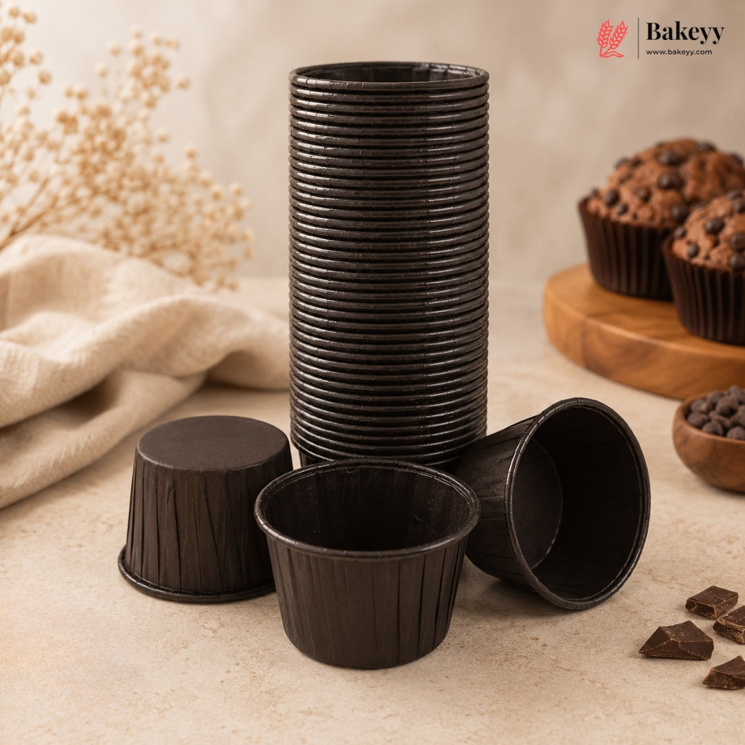 Brown Cupcake Mould | Chocolava Cup Mould |Cup Cake Liners | Laminated Cupcake Mould | Pack of 50