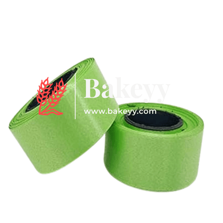 Satin ribbon for decoration | Gift wrapping | School project works | Opening ribbon | Multi-purpose use - Bakeyy.com - India - Satin ribbon for decoration | Gift wrapping | School project works | Opening ribbon | Multi-purpose use - Light Green